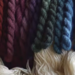 several wool skiens dyed naturally without alum